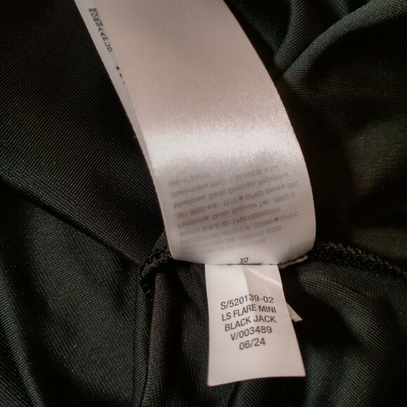 Old Navy Dress Plus Size 4X Flare Mini Black Jack Stretch Velour Long Sleeve New - Picture 12 of 16